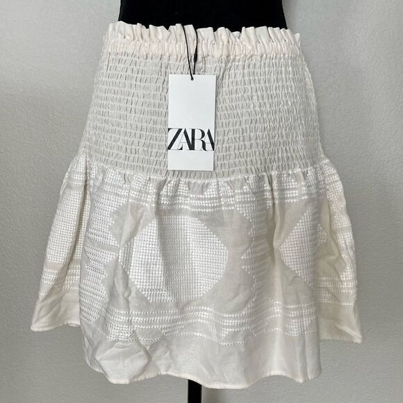 NWT Zara Linen Blend Short Skirt - Picture 9 of 12